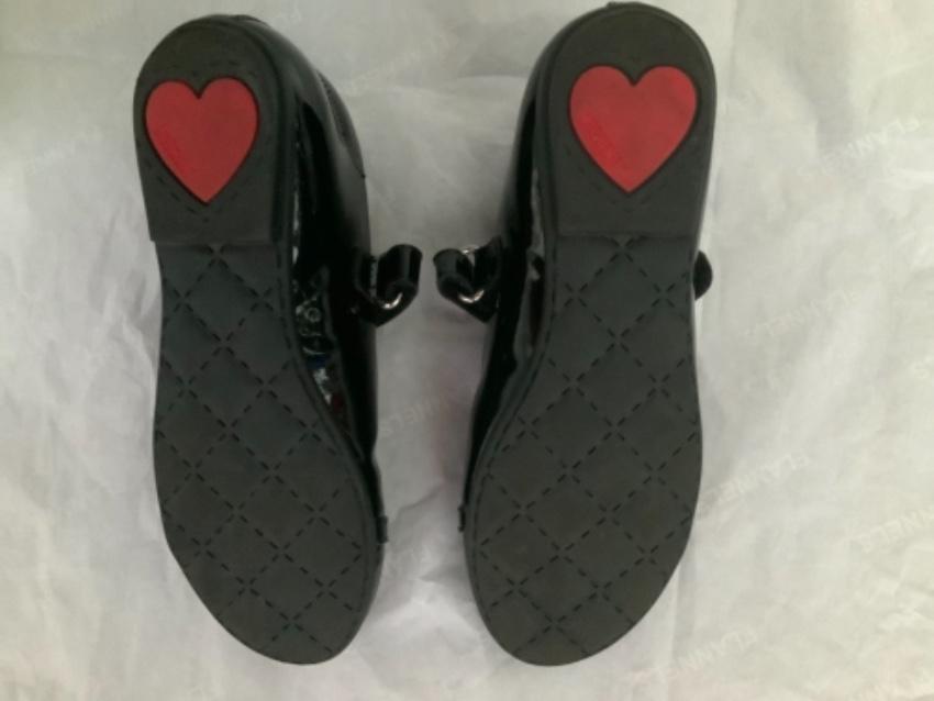Moschino Kids Size 28 Logo Mary-Janes