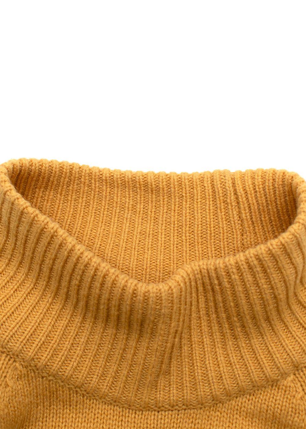Reformation Mustard Cashmere Knitted Rollneck