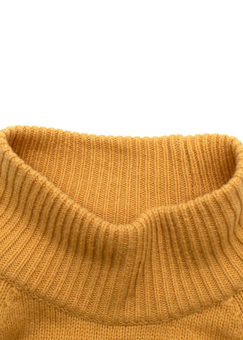 Reformation Mustard Cashmere Knitted Rollneck