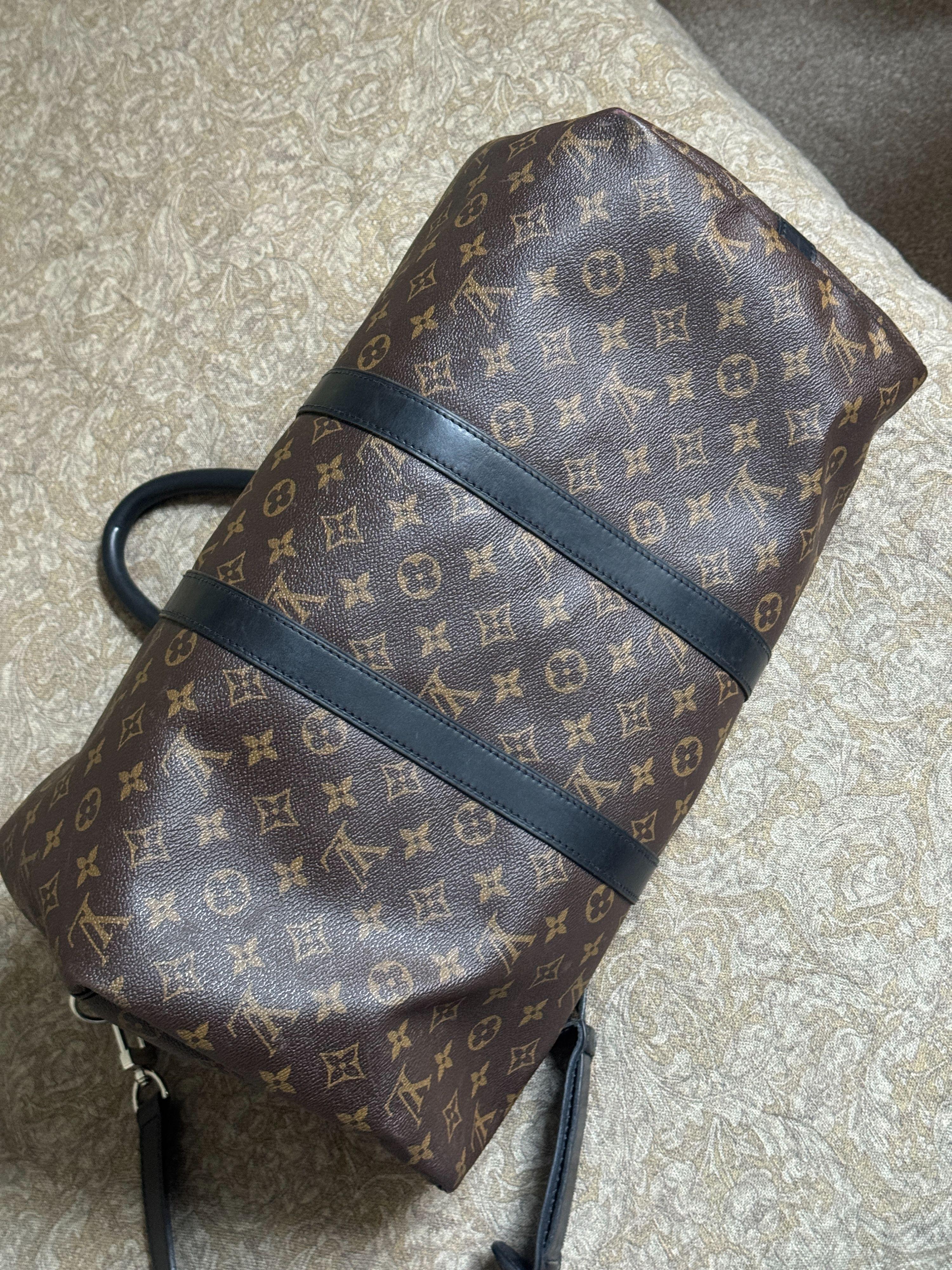 Louis Vuitton Coated Canvas Keepall Bandouliere 45