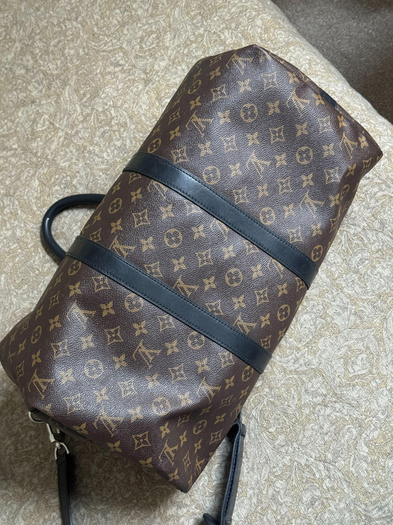 Louis Vuitton Coated Canvas Keepall Bandouliere 45