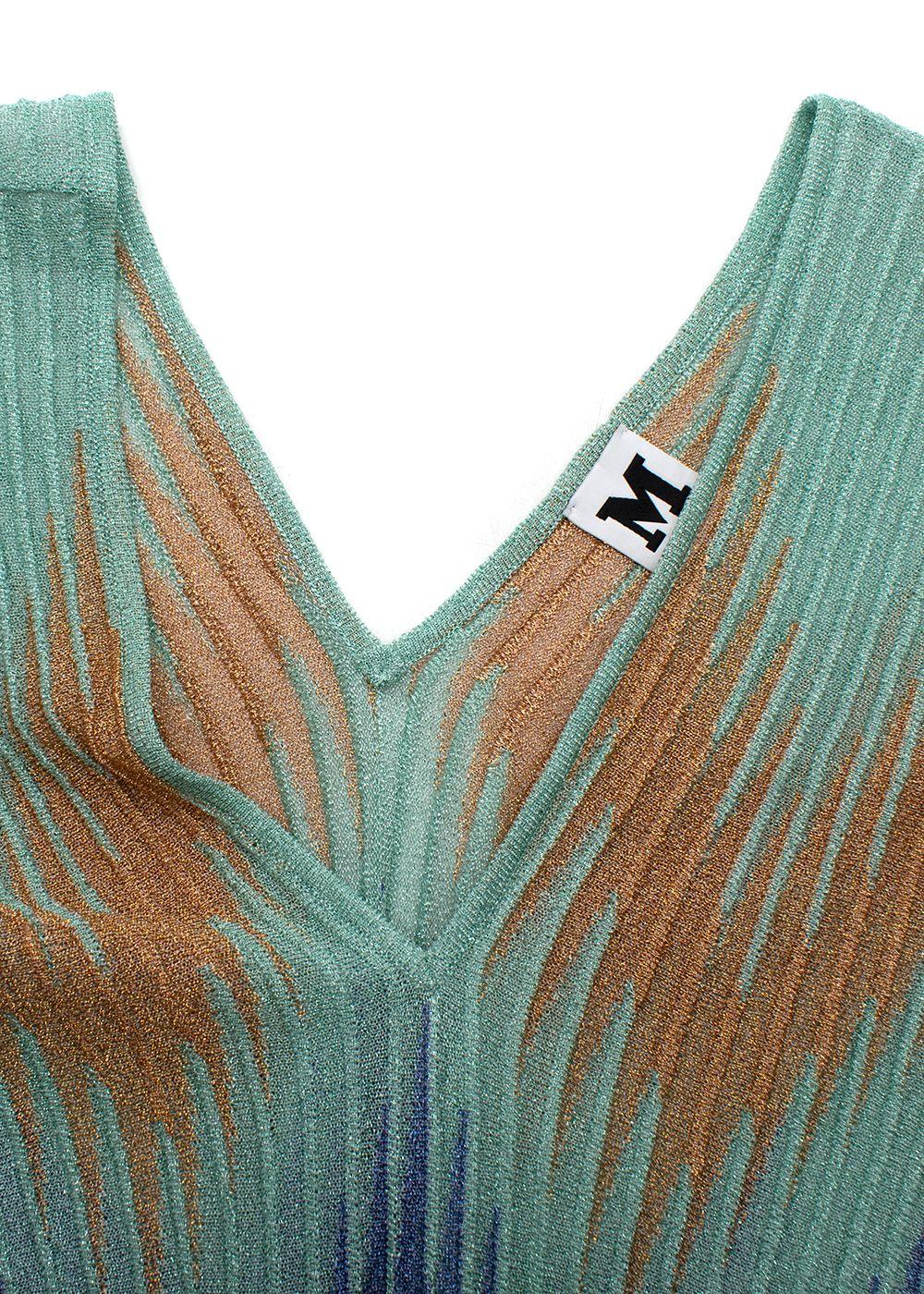 Missoni Lurex Sleeveless Striped Metallic Top