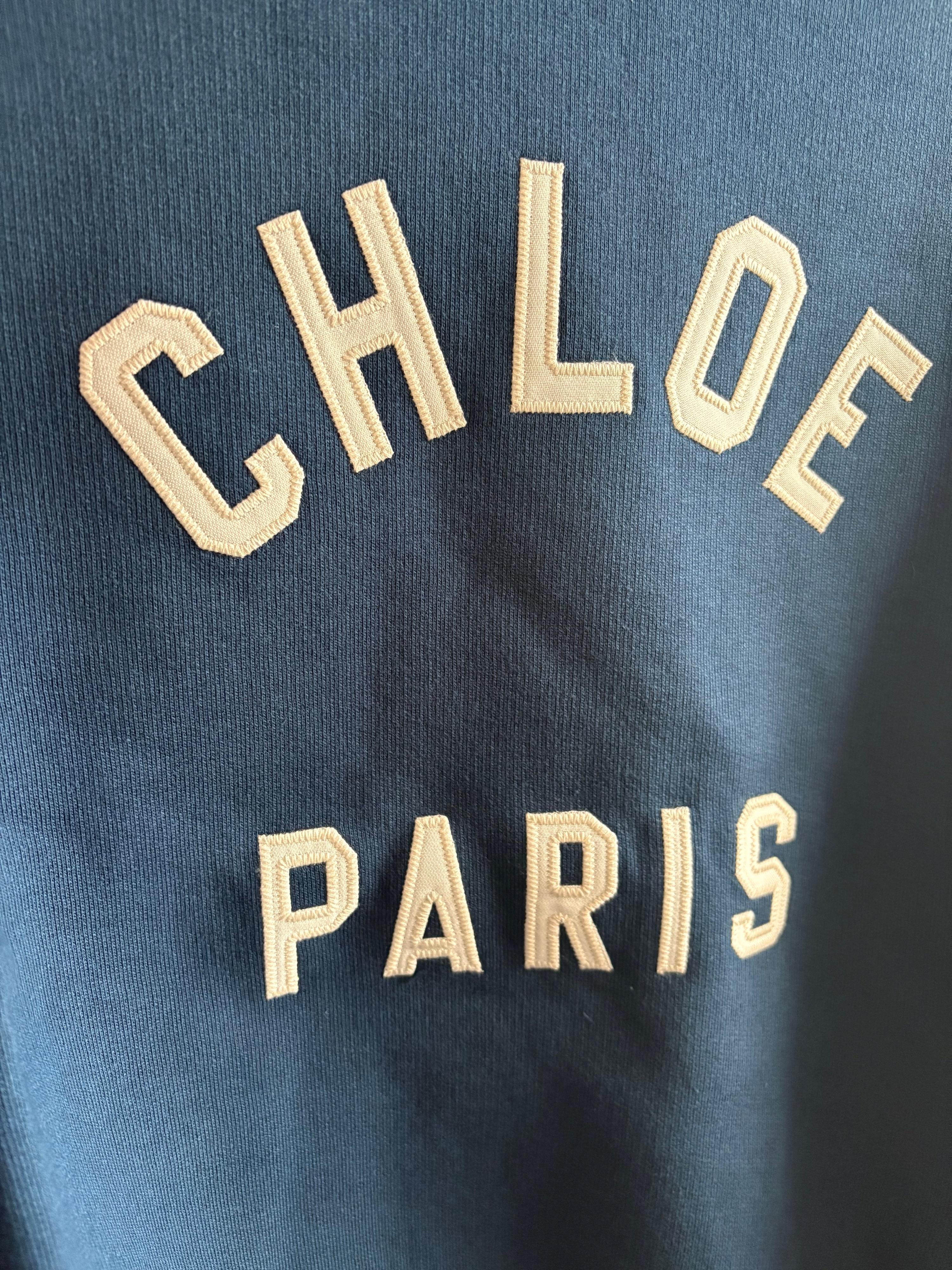 Chloe Blue Cotton Sweatshirt