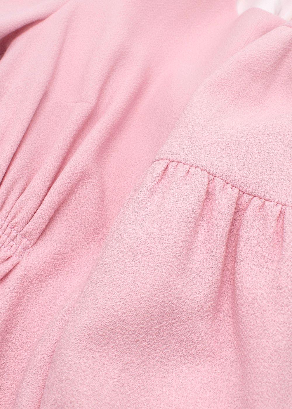 Emilia Wickstead Pink Long Sleeve Midi Dress