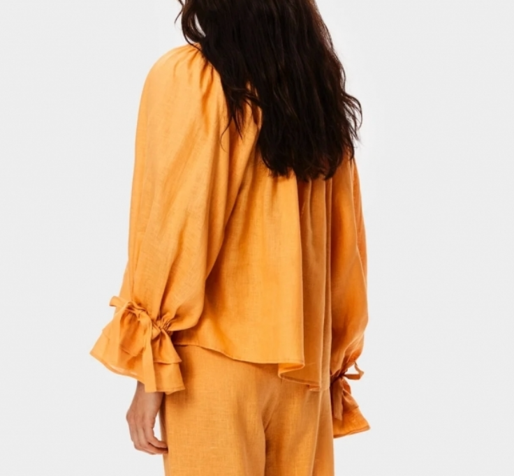Sleeper Cha-Cha Linen Lounge Blouse