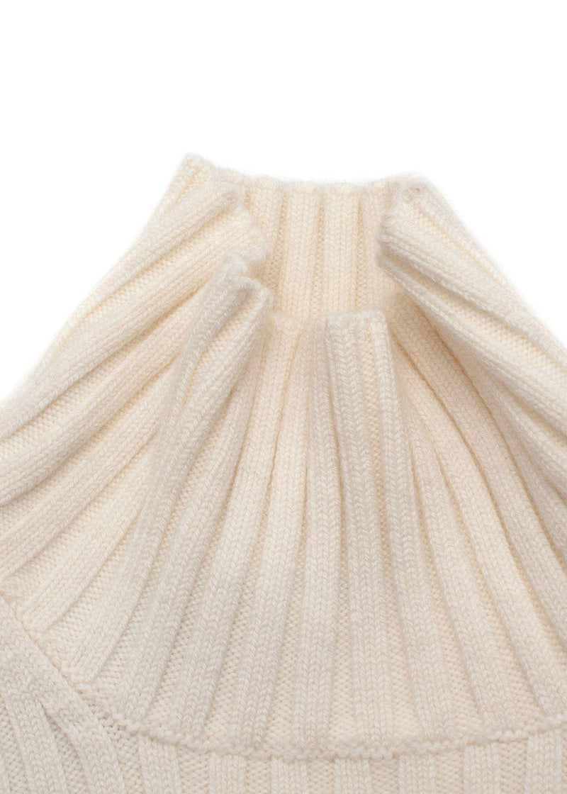 Paco Rabanne Cream Ribbed Crochet Trim Top