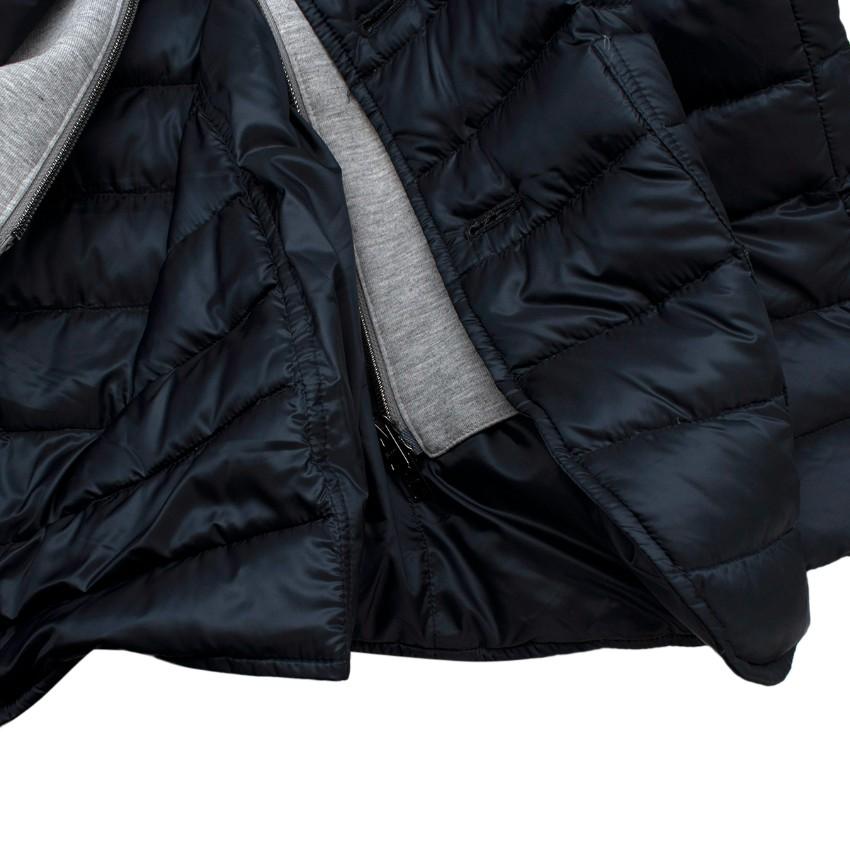 Herno Navy Hooded Hybrid Quilted Jacket