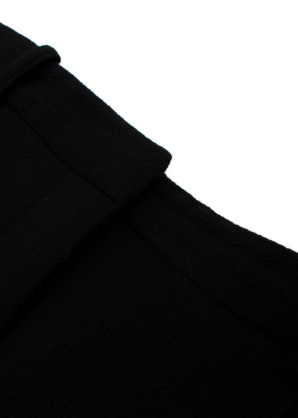 Black Wool Tailored Trousers