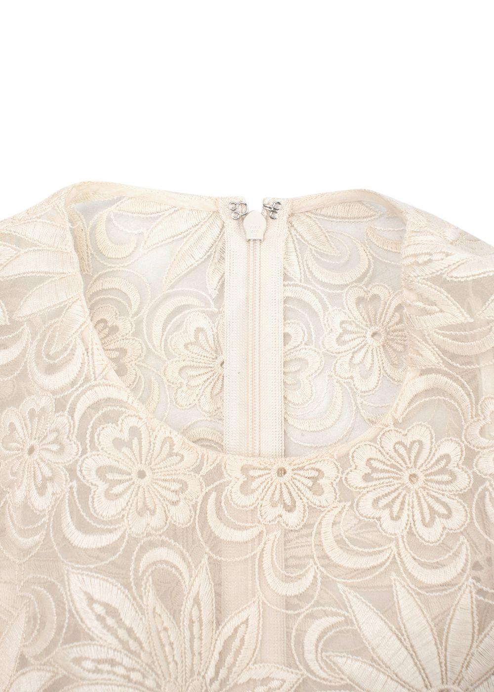 Ivory Floral Embroidered Playsuit