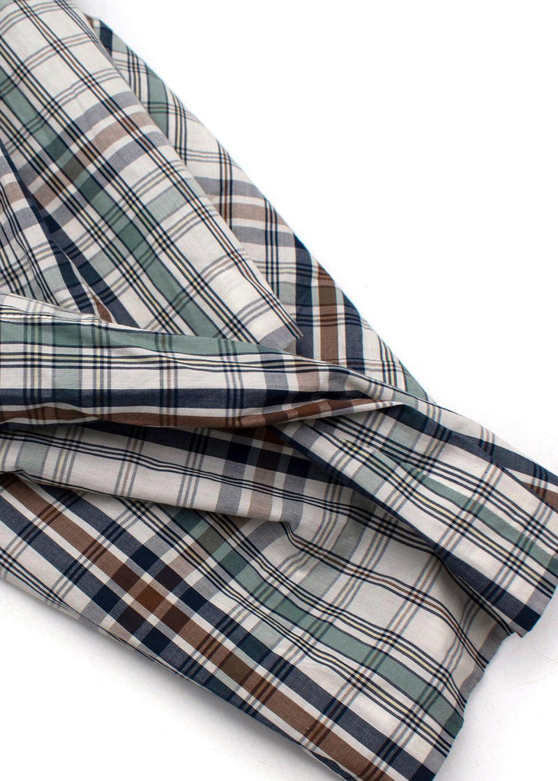 Bonpoint Kids Plaid Drawstring Dress