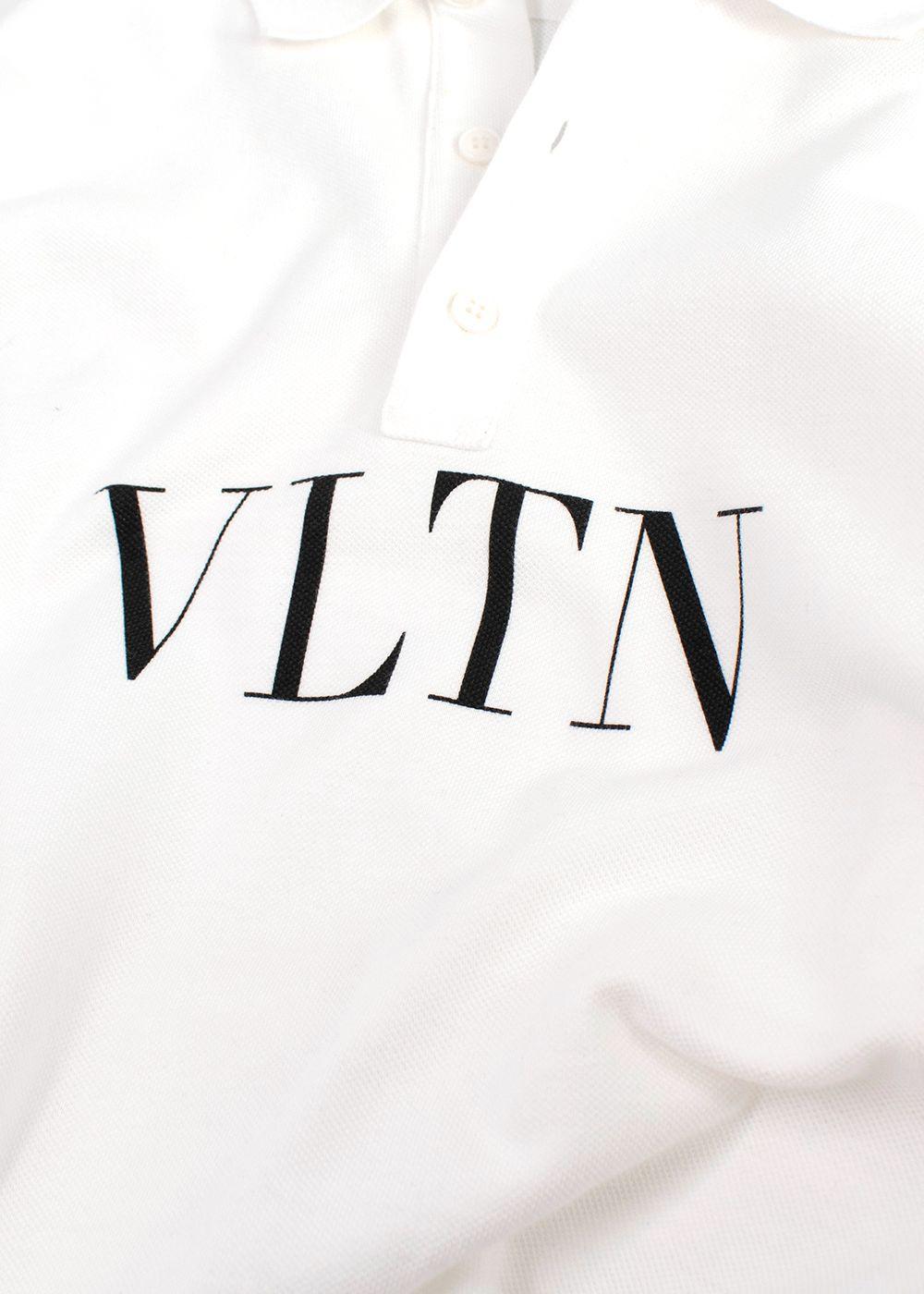 Valentino White Logo Polo T-Shirt