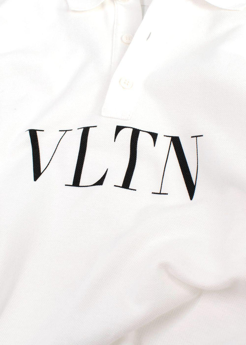 Valentino White Logo Polo T-Shirt