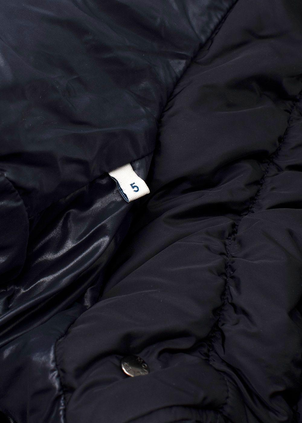 Moncler Navy Pivoine High Neck Puffer Coat