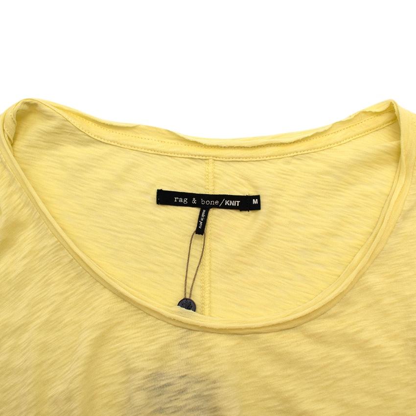 Rag & Bone / Knit Yellow Cotton T-shirt