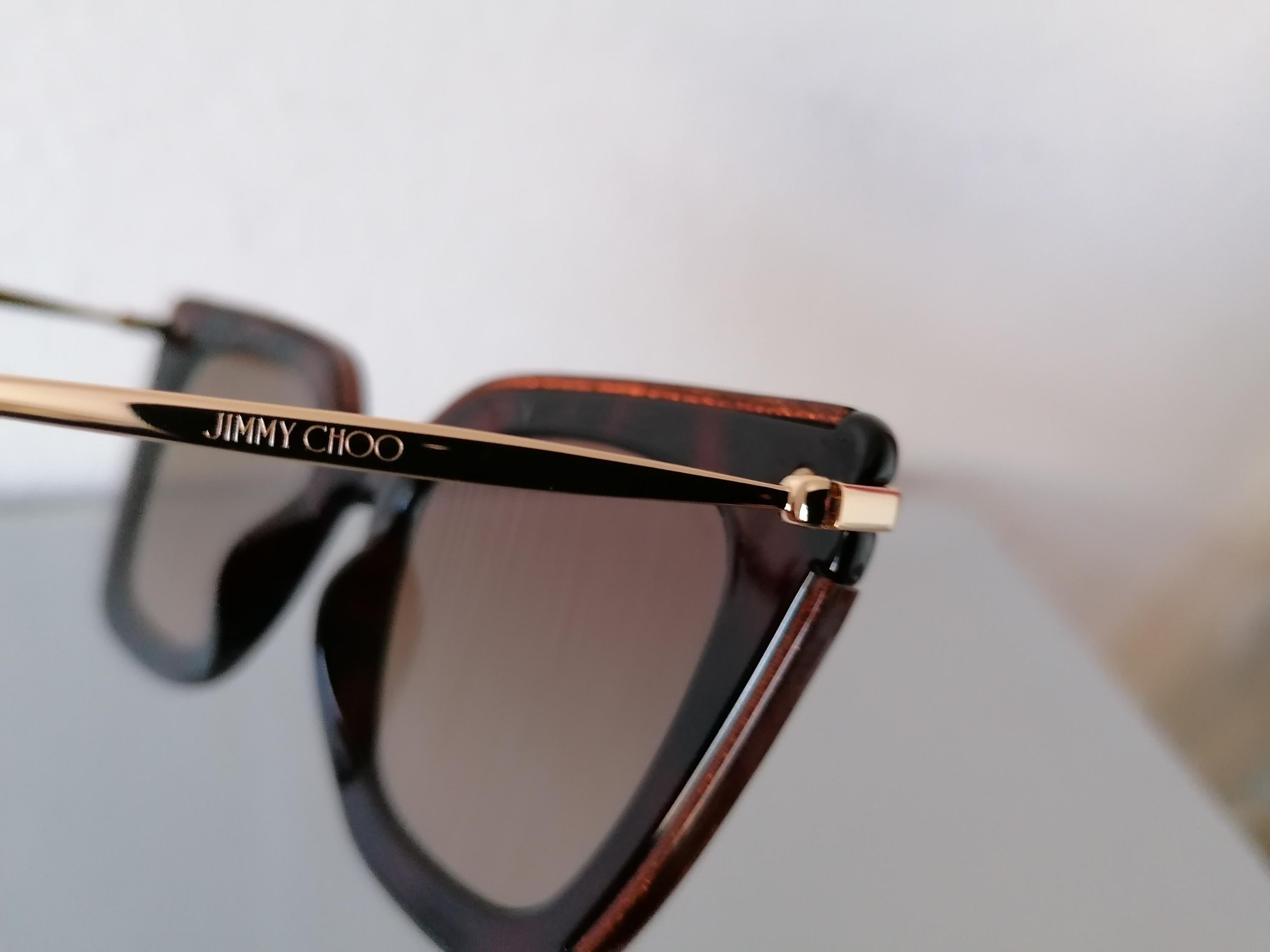 Dark Havana & Glitter Square Frame Sunglasses