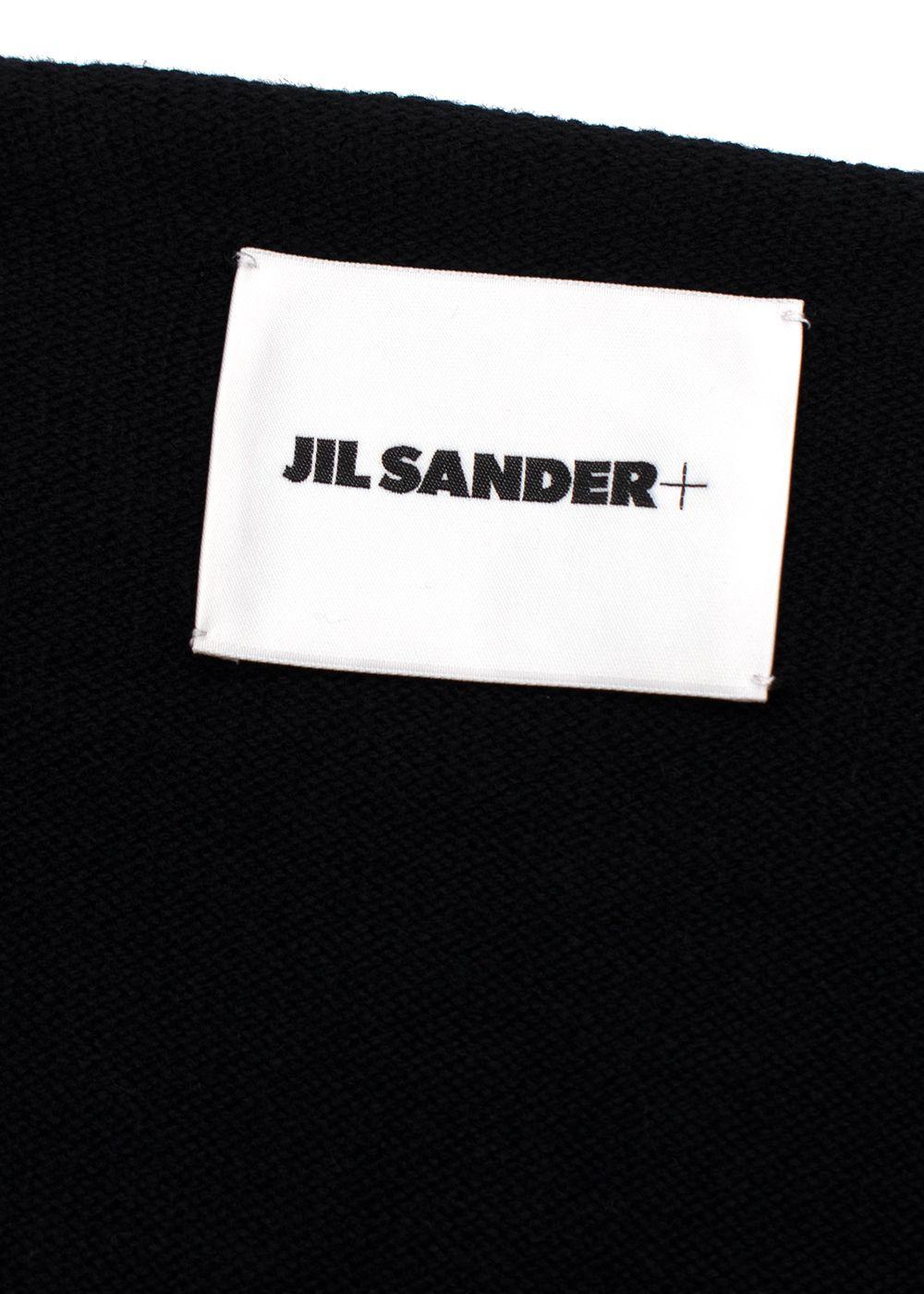 Jil Sander Black V Neck Jumper Dress