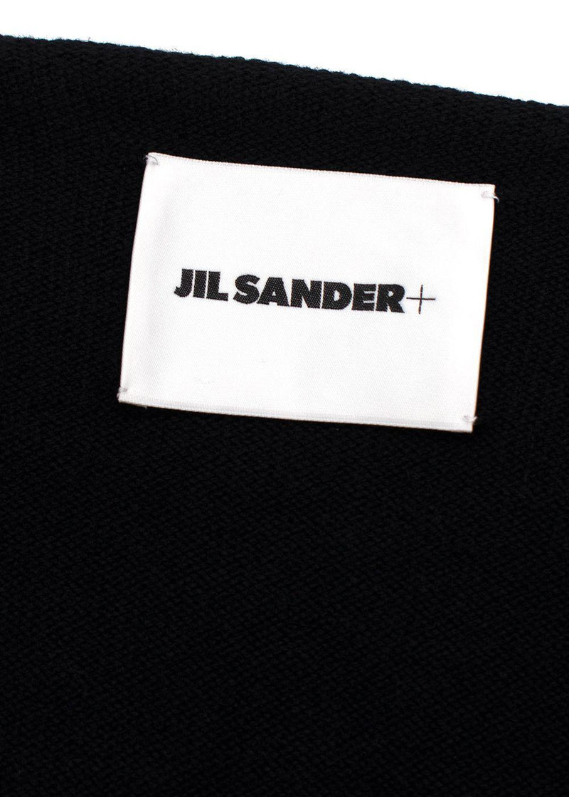 Jil Sander Black V Neck Jumper Dress