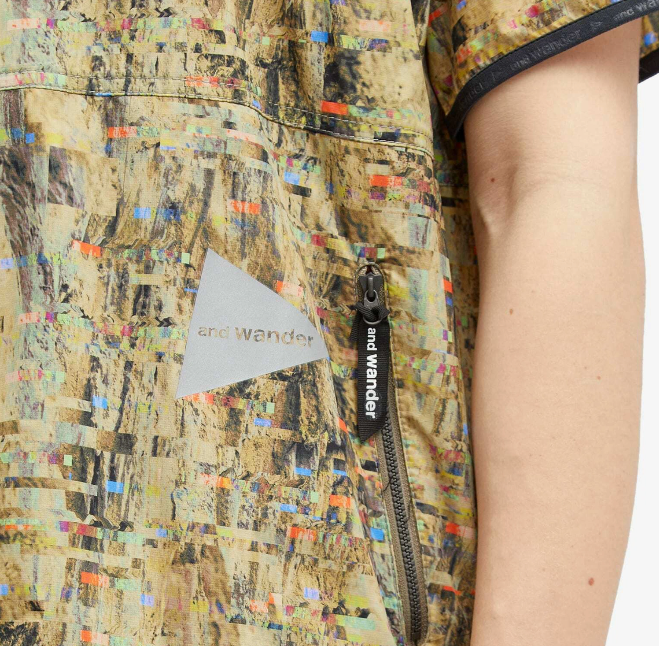 And Wander Printed Pertex Wind T-Shirt