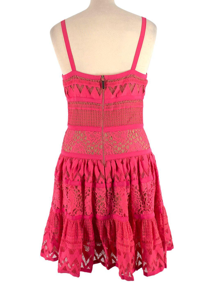 Elie Saab Pink Embroidered Mini Dress