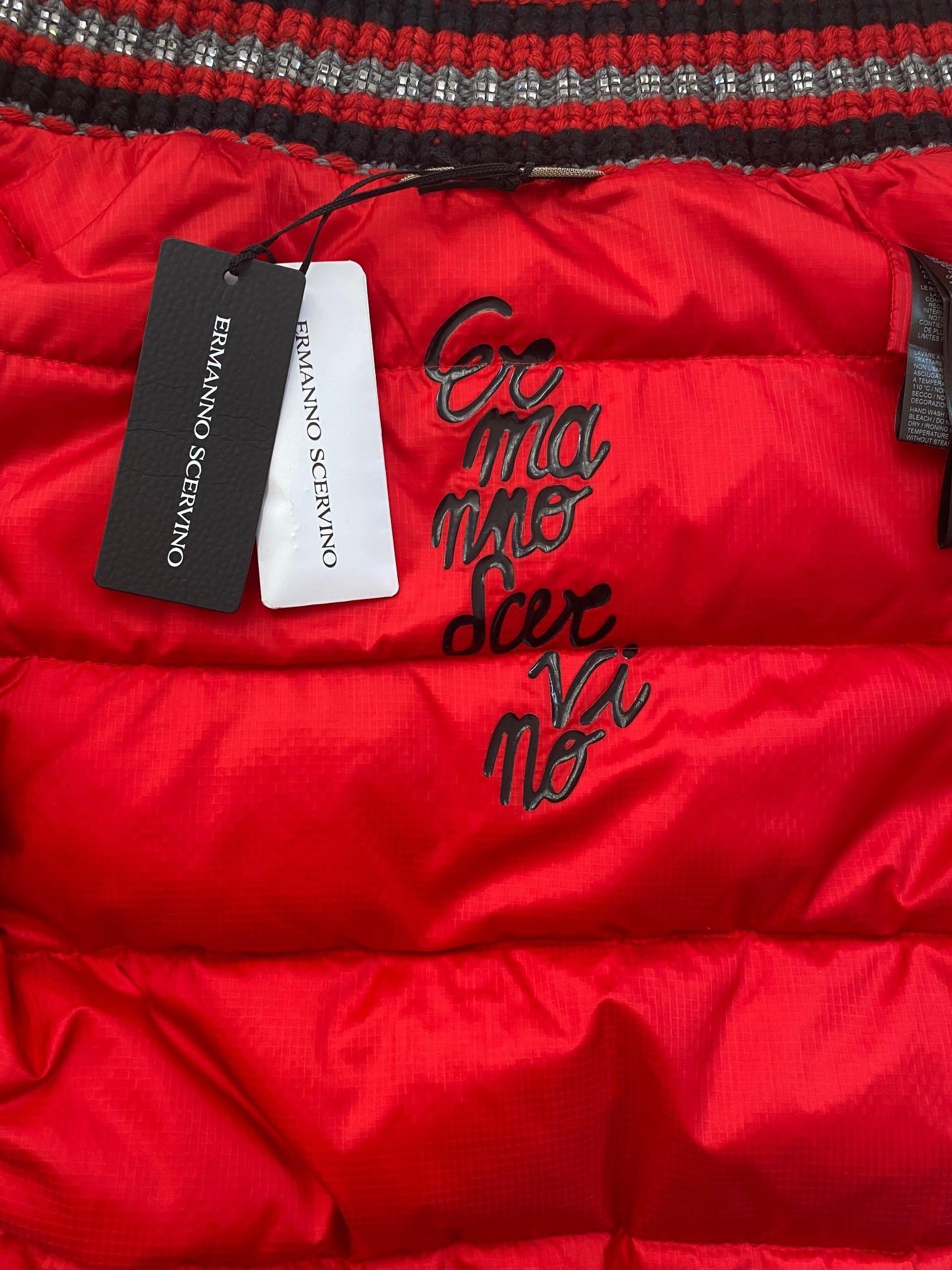 Red Nylon Padded Gilet