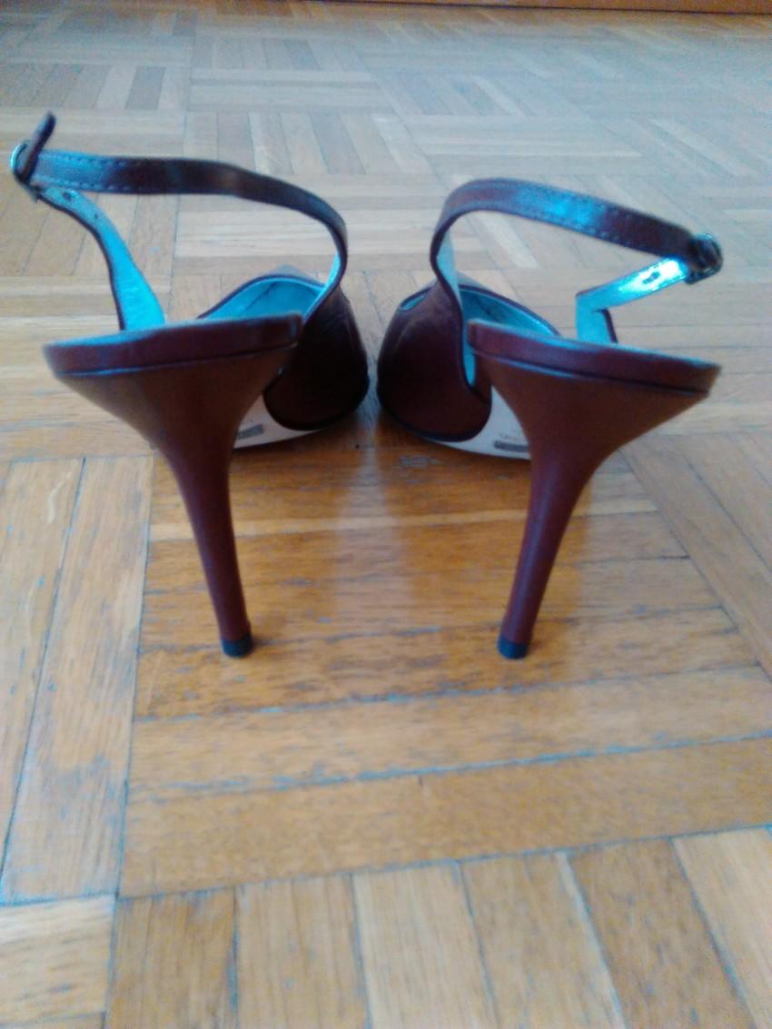 Dolce & Gabbana Burgundy Slingback Sandals