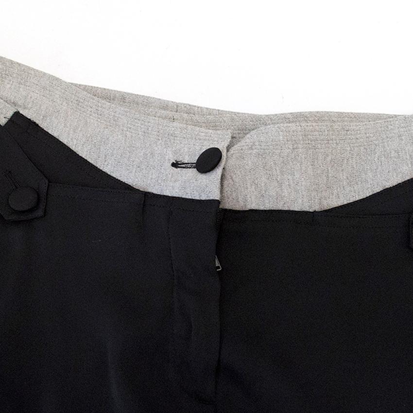 Robert Rodriguez Black Silk Blend Trousers with Grey Waist