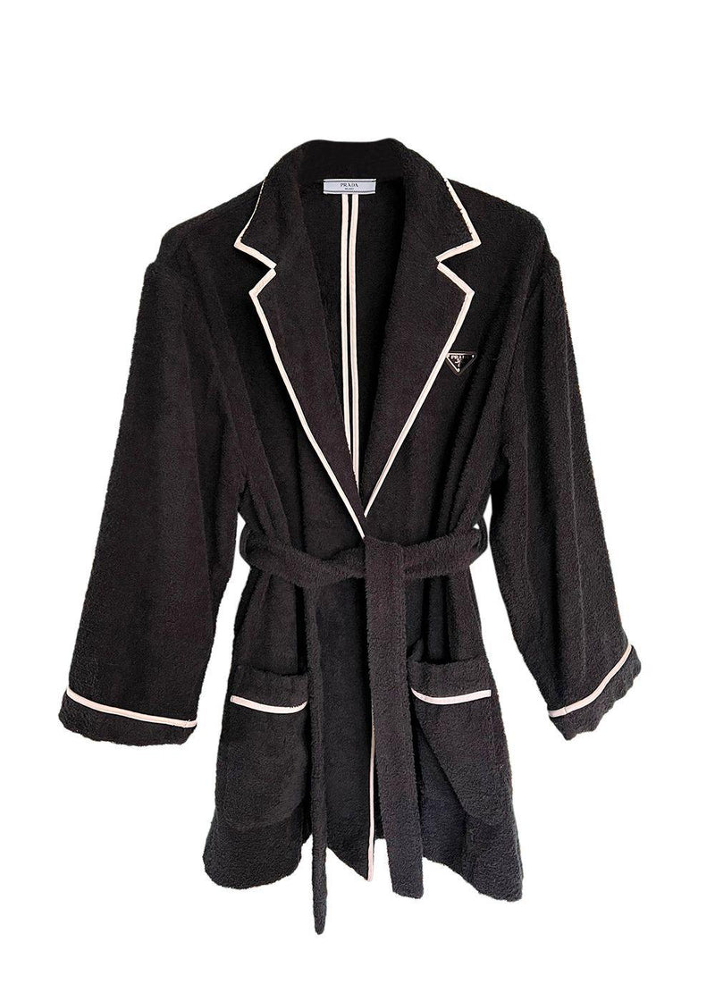 Prada Black Terry Towelling Jacket