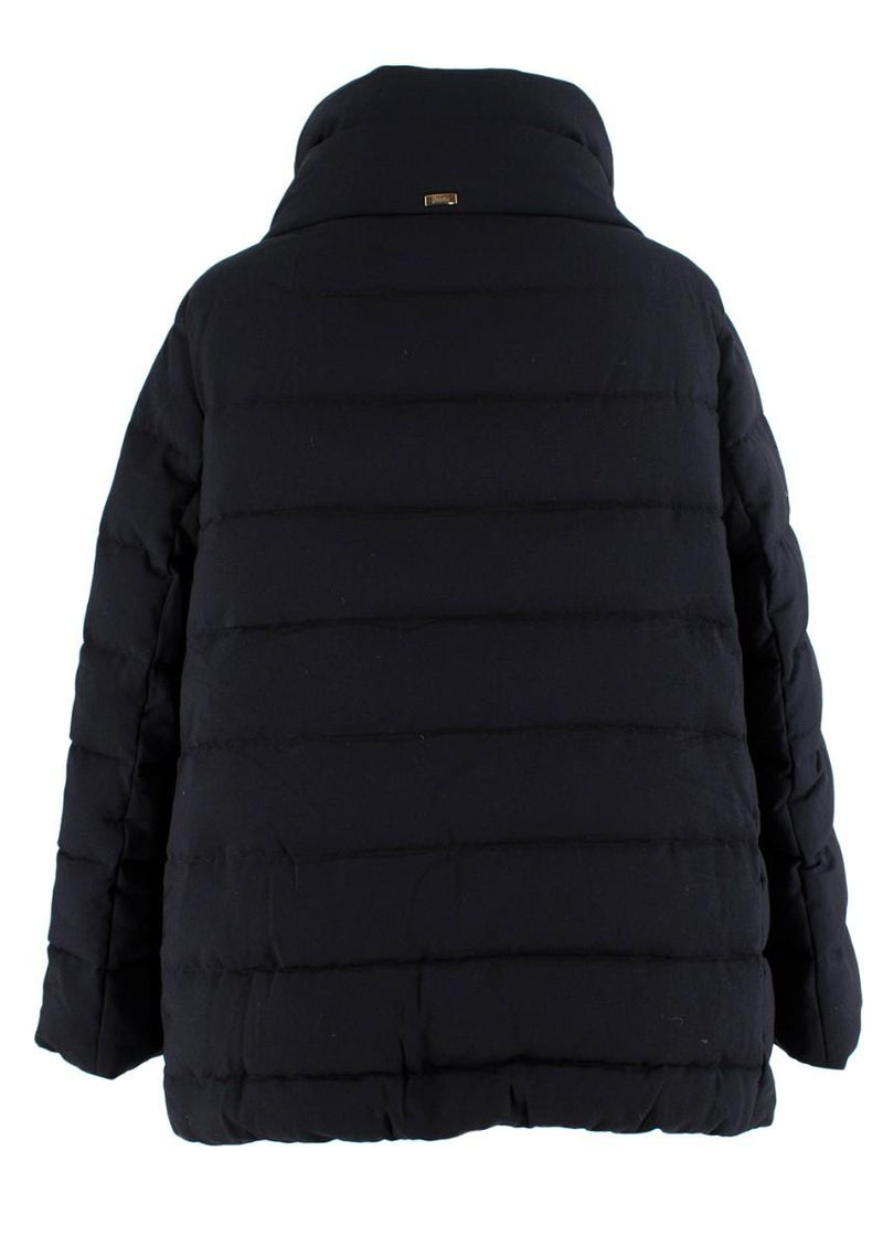 Herno Black Twill Padded Quilted Jacket
