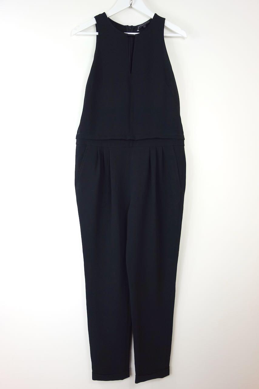 Black crepe keyhole jumpsuit