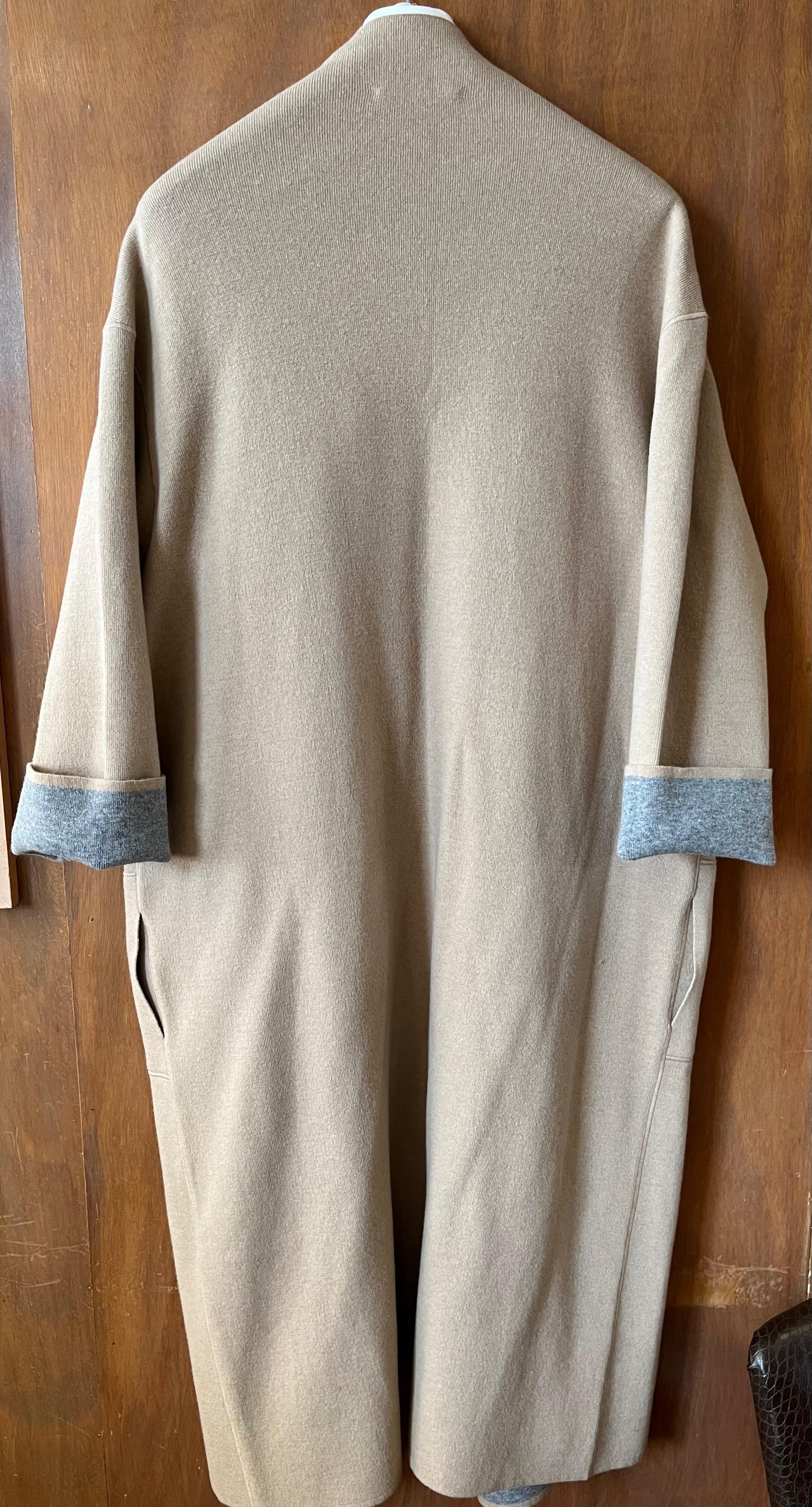 Max Mara Beige and Grey Wool Coat