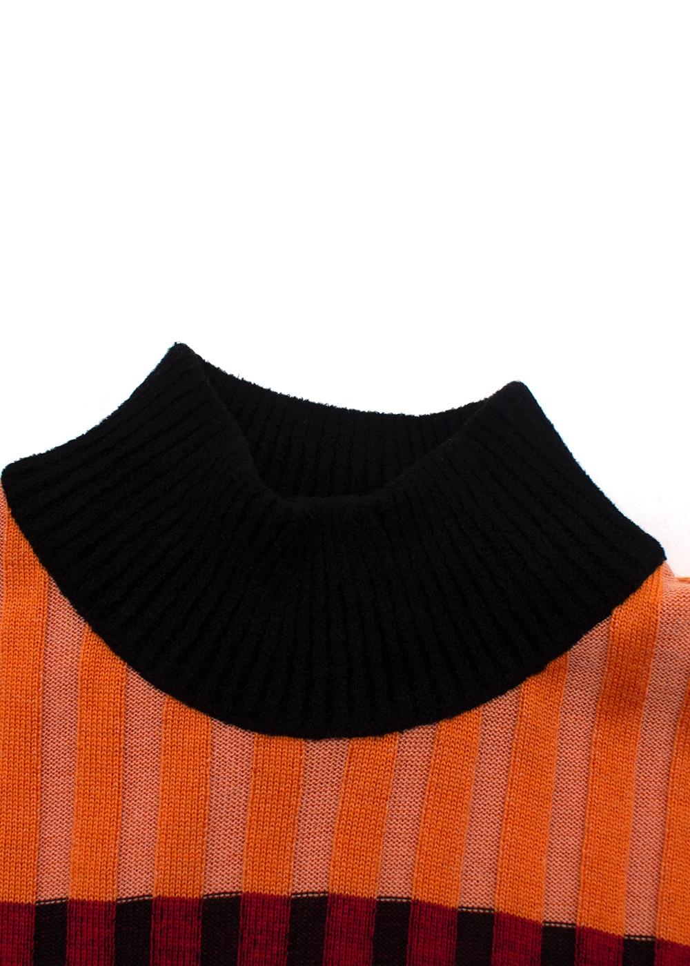 Missoni Multicoloured Ribbed Turtleneck Midi Dress