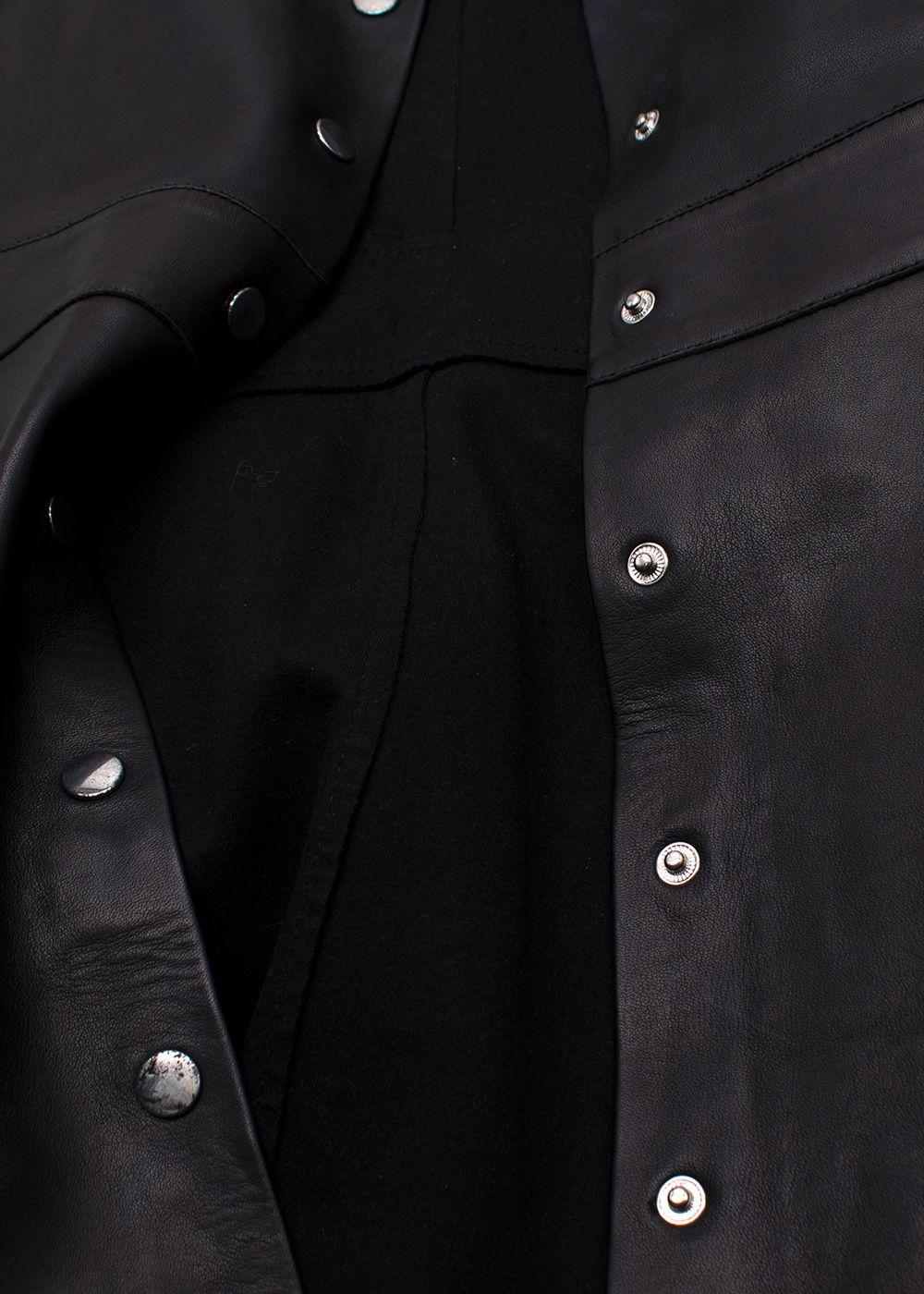 Maje Black Leather Sleeveless Belted Mini Dress