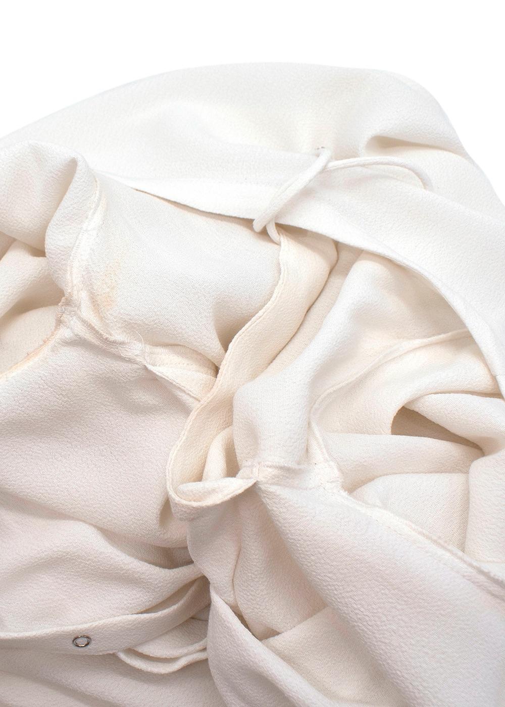 White Twist Placket Tunic Dress