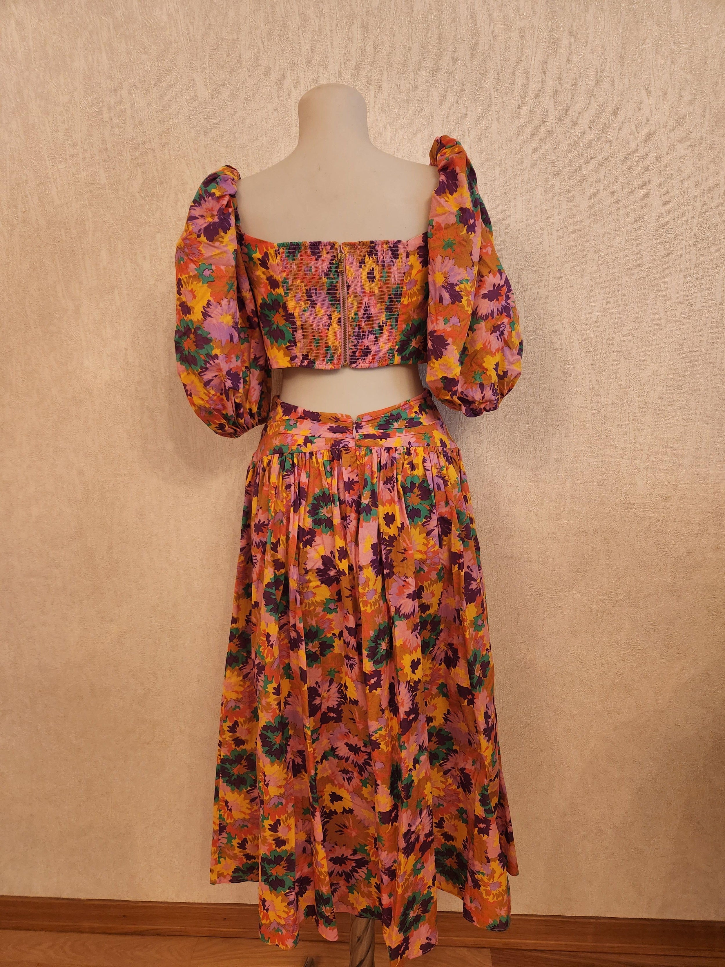 Violet Twist Midi Skirt & Top