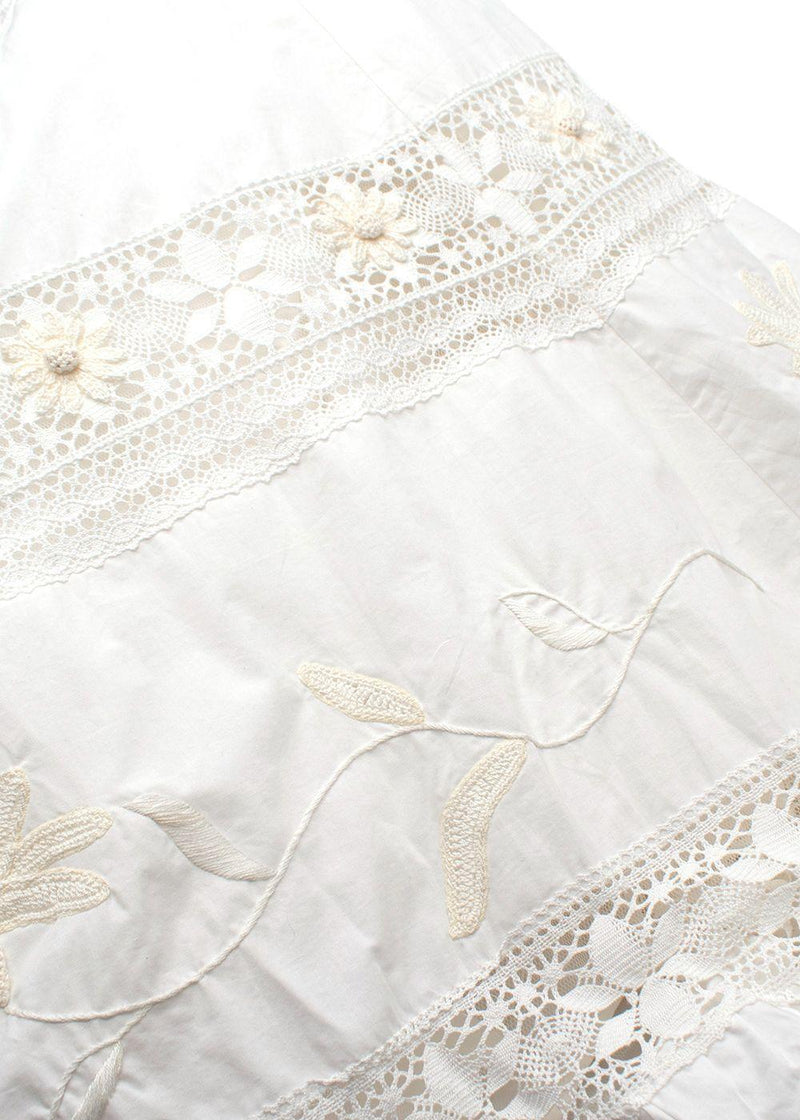 Aliai Forte White Dress with Lace Details