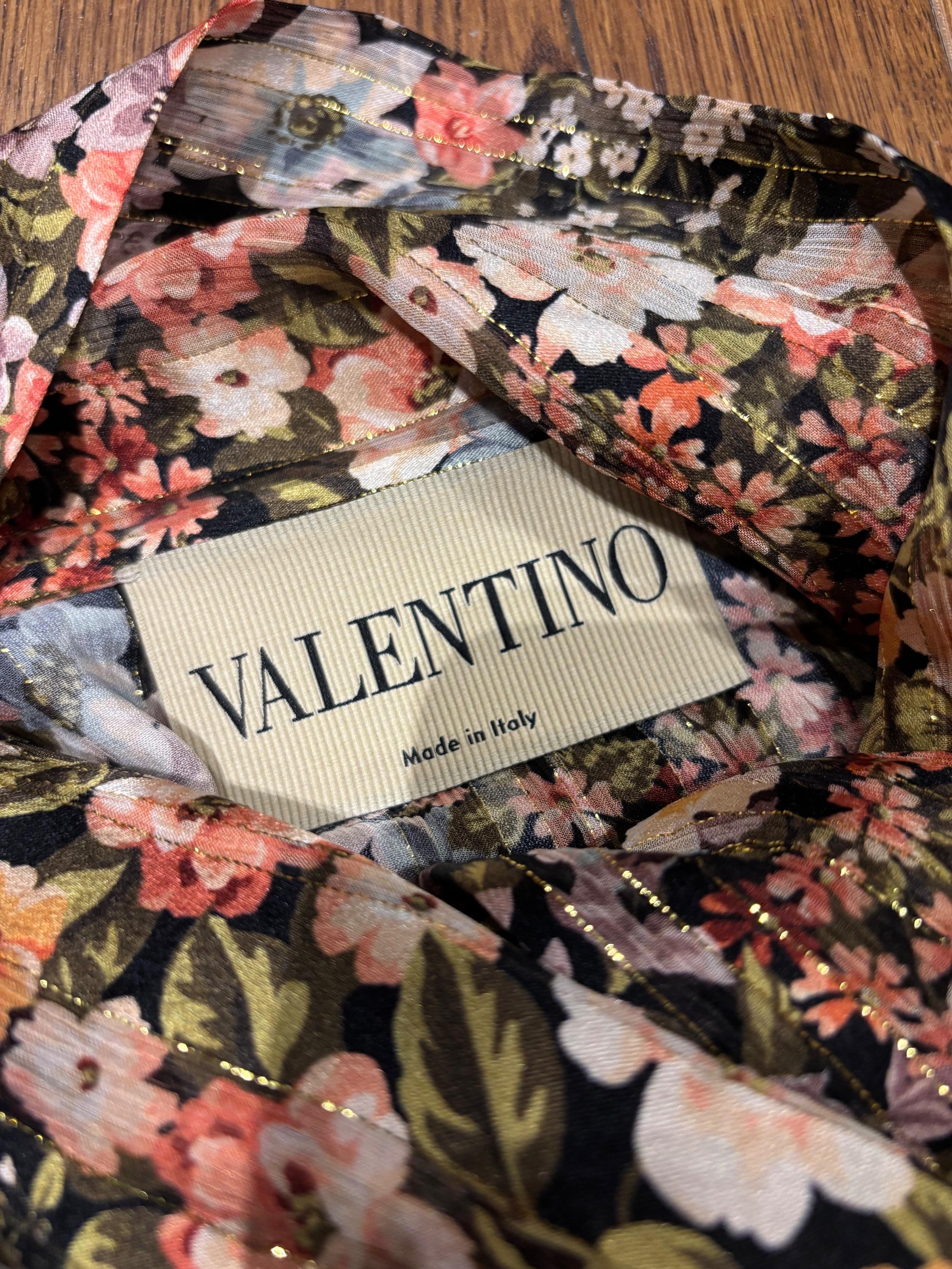Valentino Printed Silk Blouse