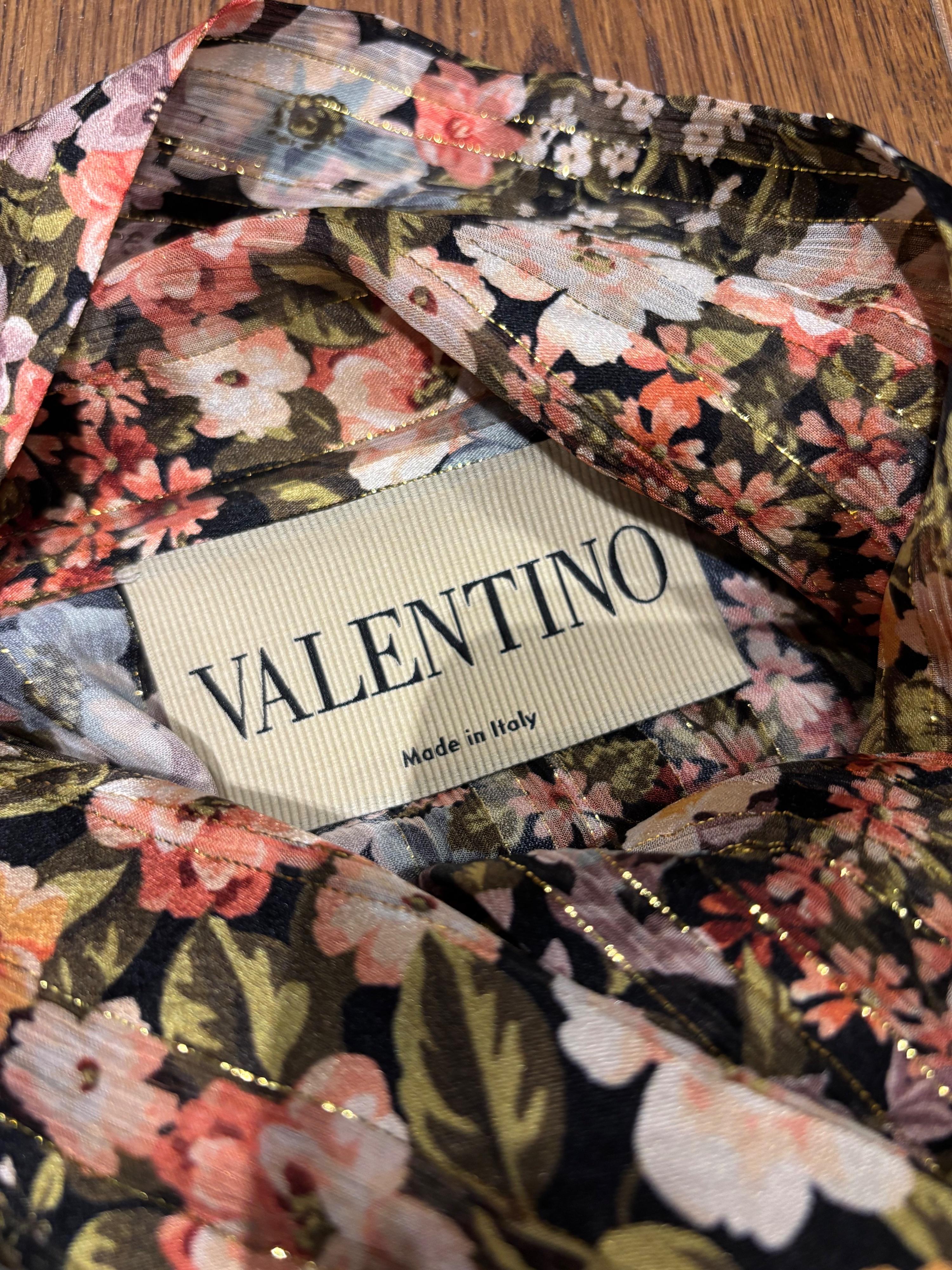 Valentino Printed Silk Blouse