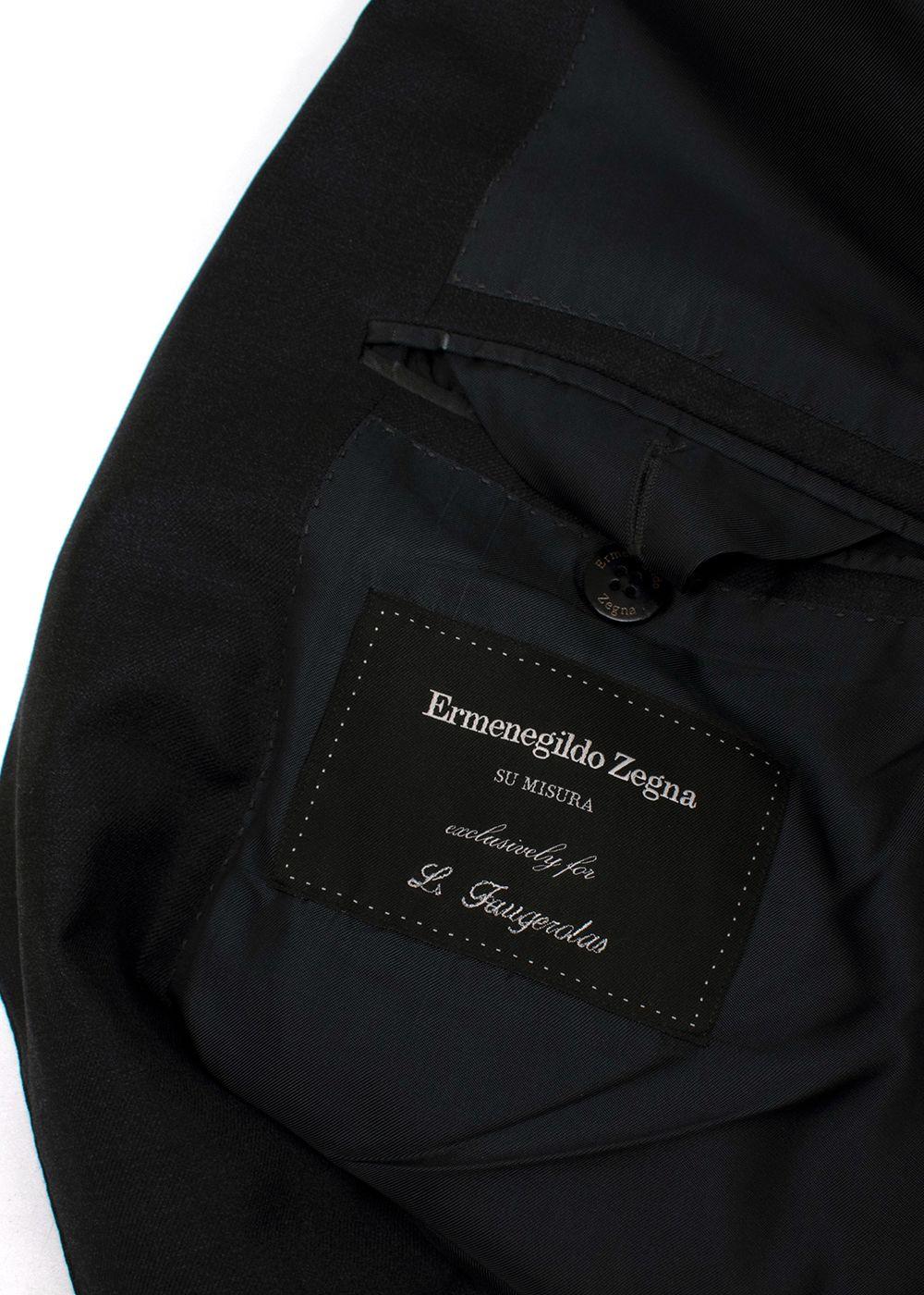 Ermenegildo Zegna Charcoal Single Breasted Wool Suit