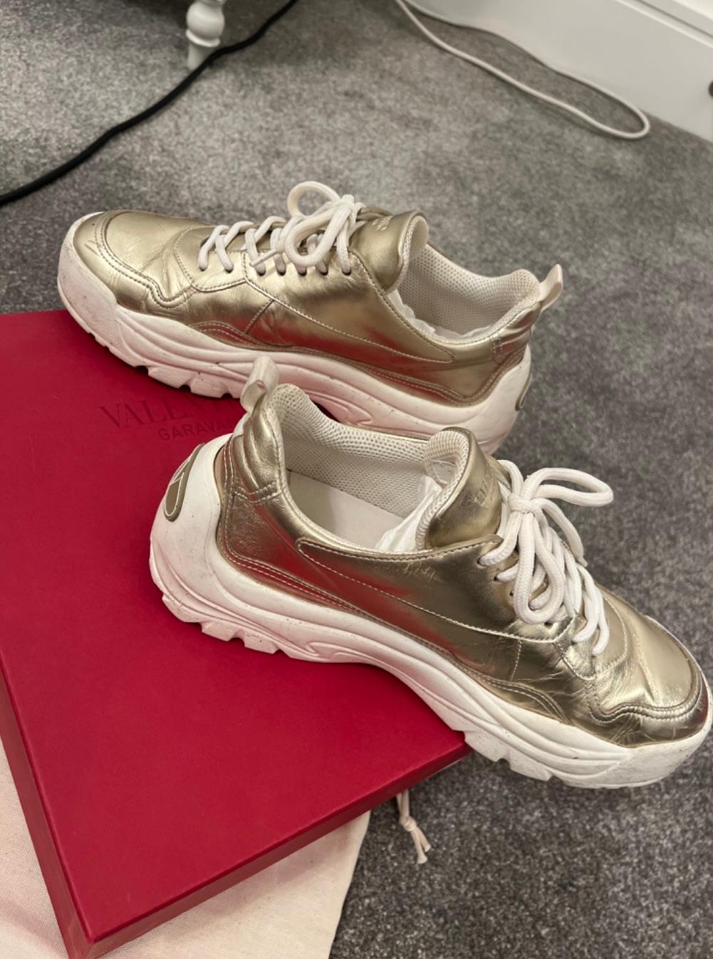 Valentino Gold Gumboy Trainers