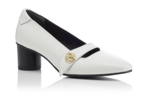 Reike Nen white leather pumps