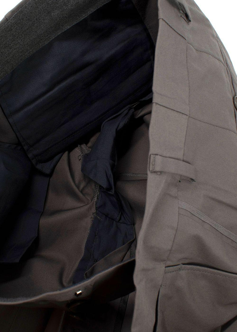Lanvin Taupe Cotton Tailored Trousers