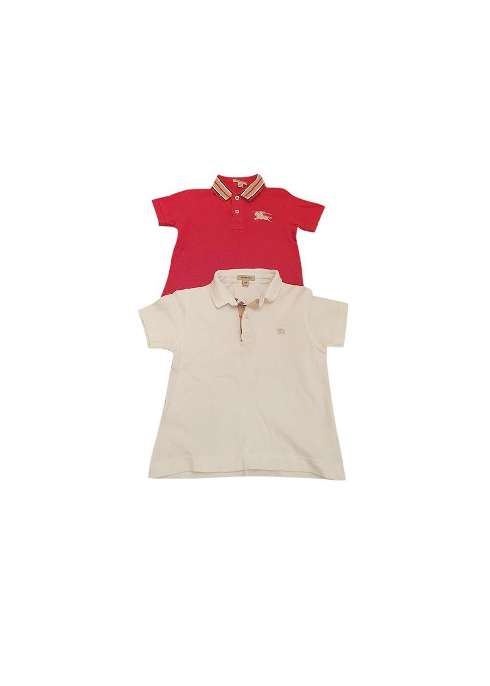 Set of 2 cotton pique polo shirts