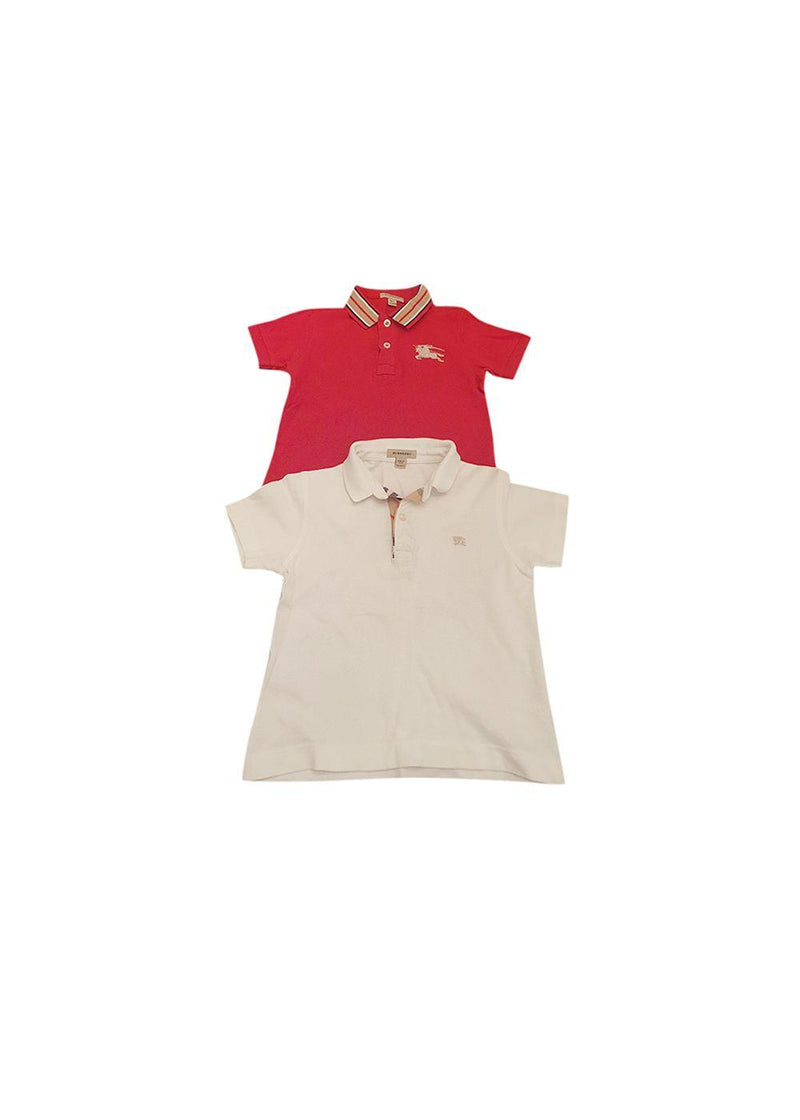 Set of 2 cotton pique polo shirts