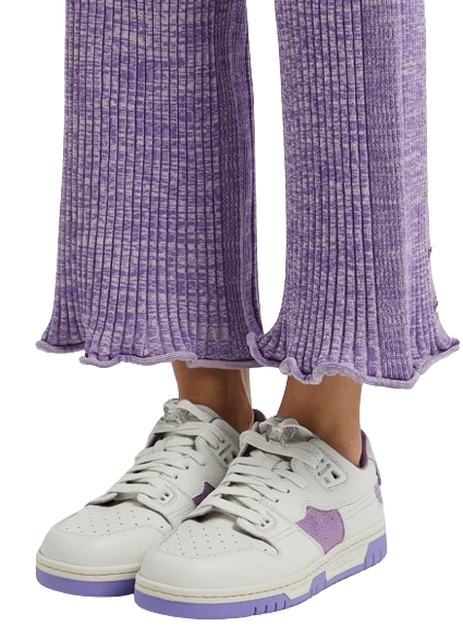 Acne Studios Cream and Lilac Low Pop Sneakers