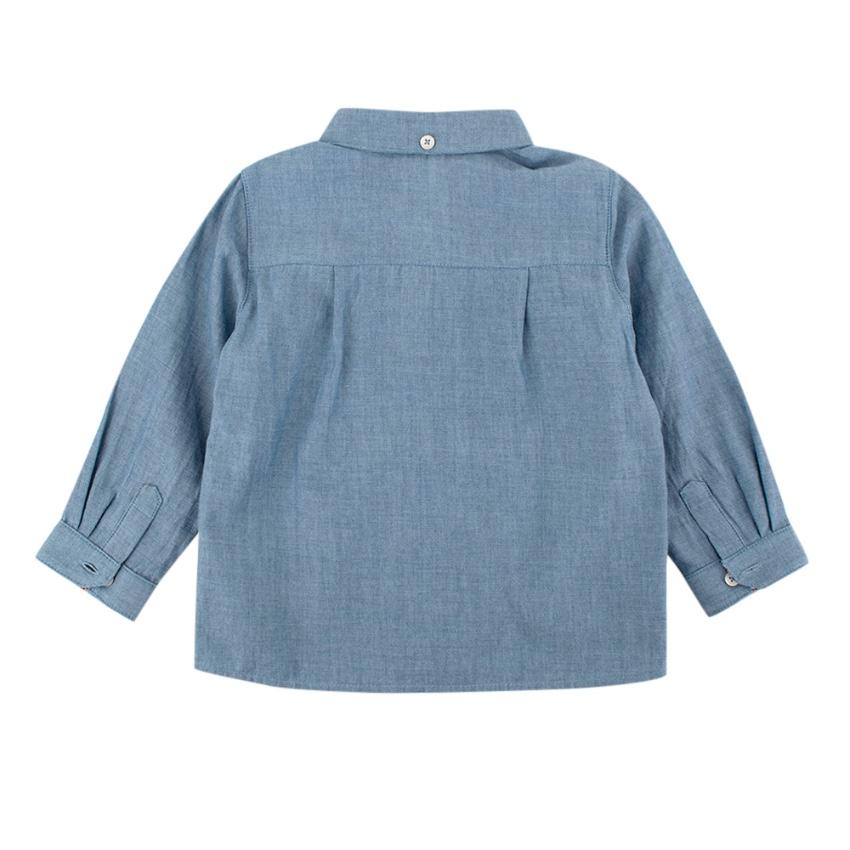 Tartine et Chocolat Blue Cotton Long Sleeve Shirt