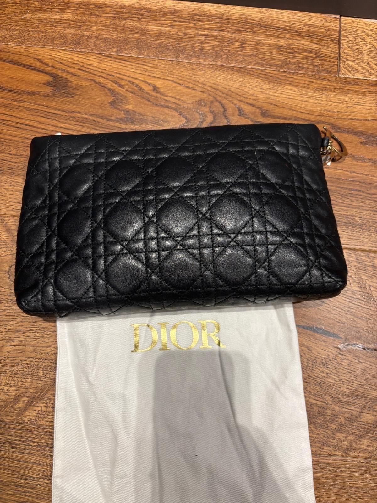Dior Black Cannage  Leather Pouch
