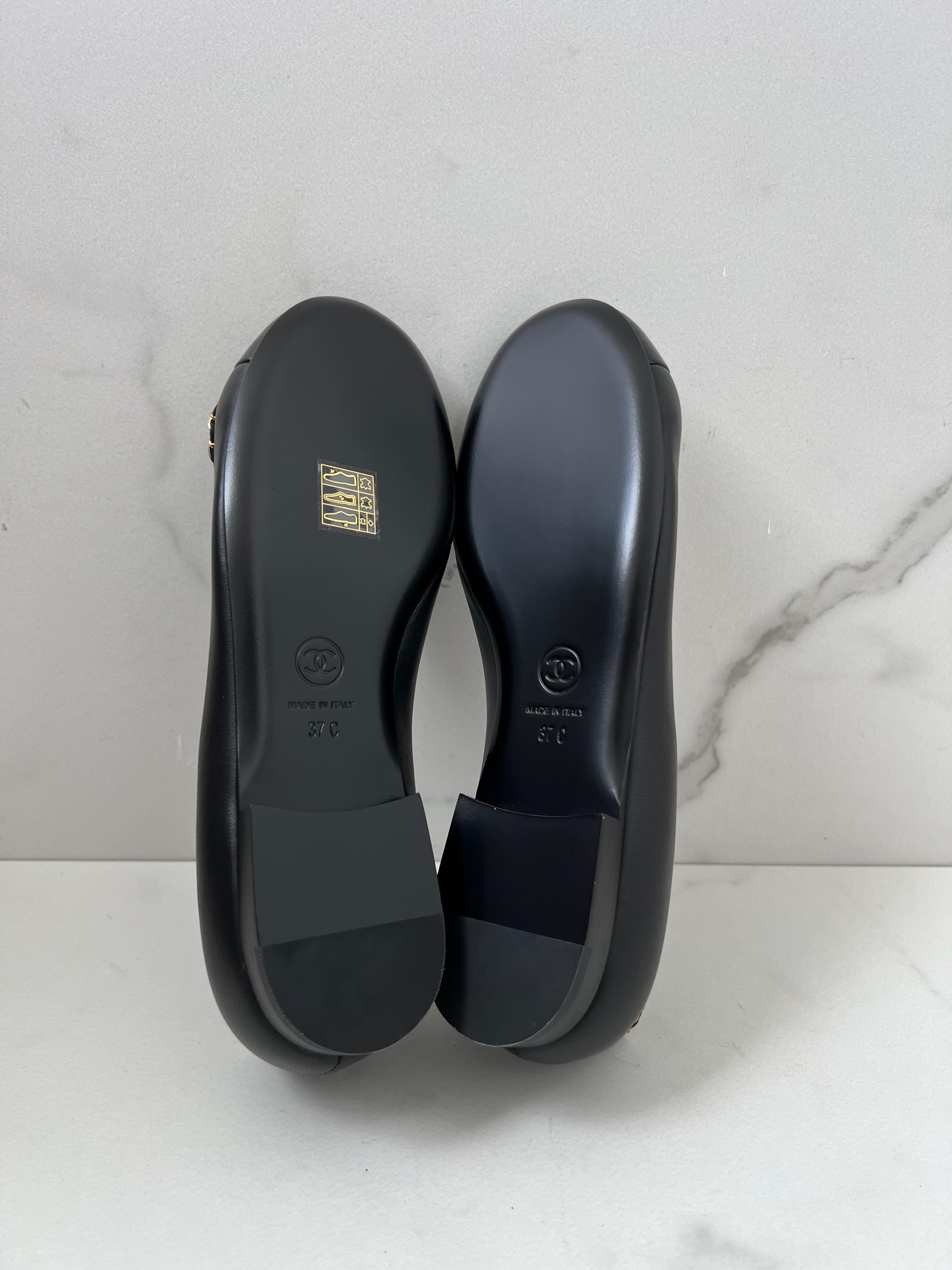 Chanel Chain Detail Ballet Flats
