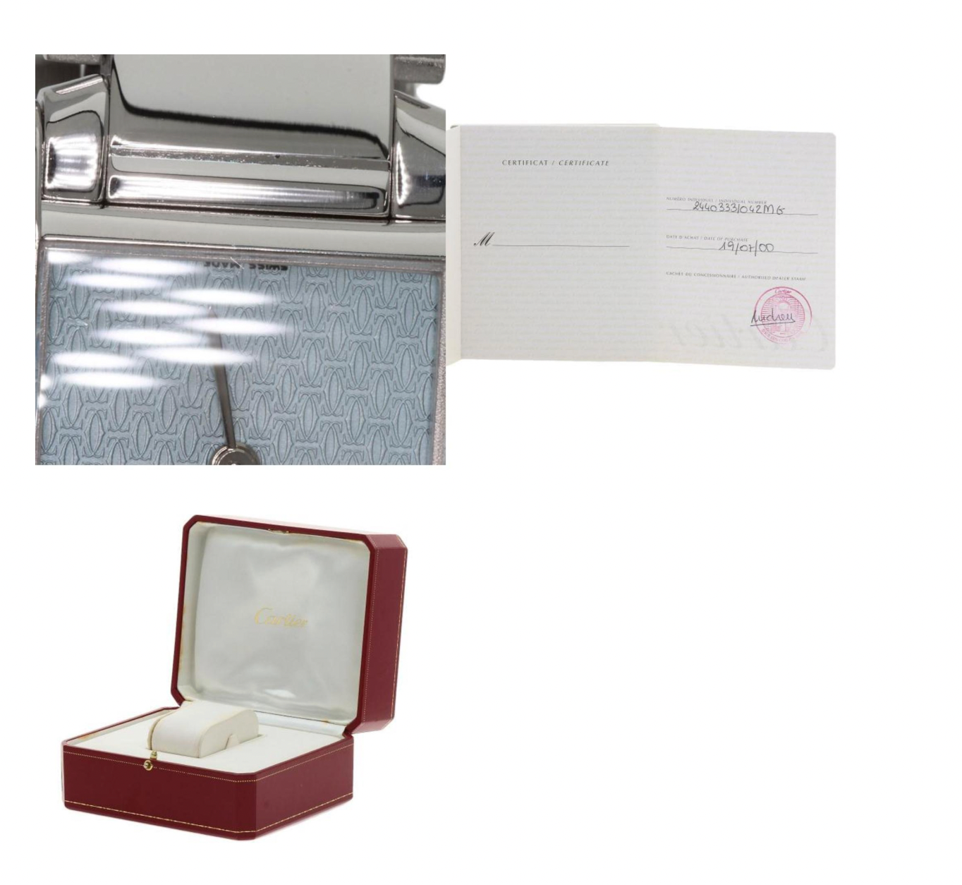 Cartier Tank Française Cadran C Motif White Gold Watch