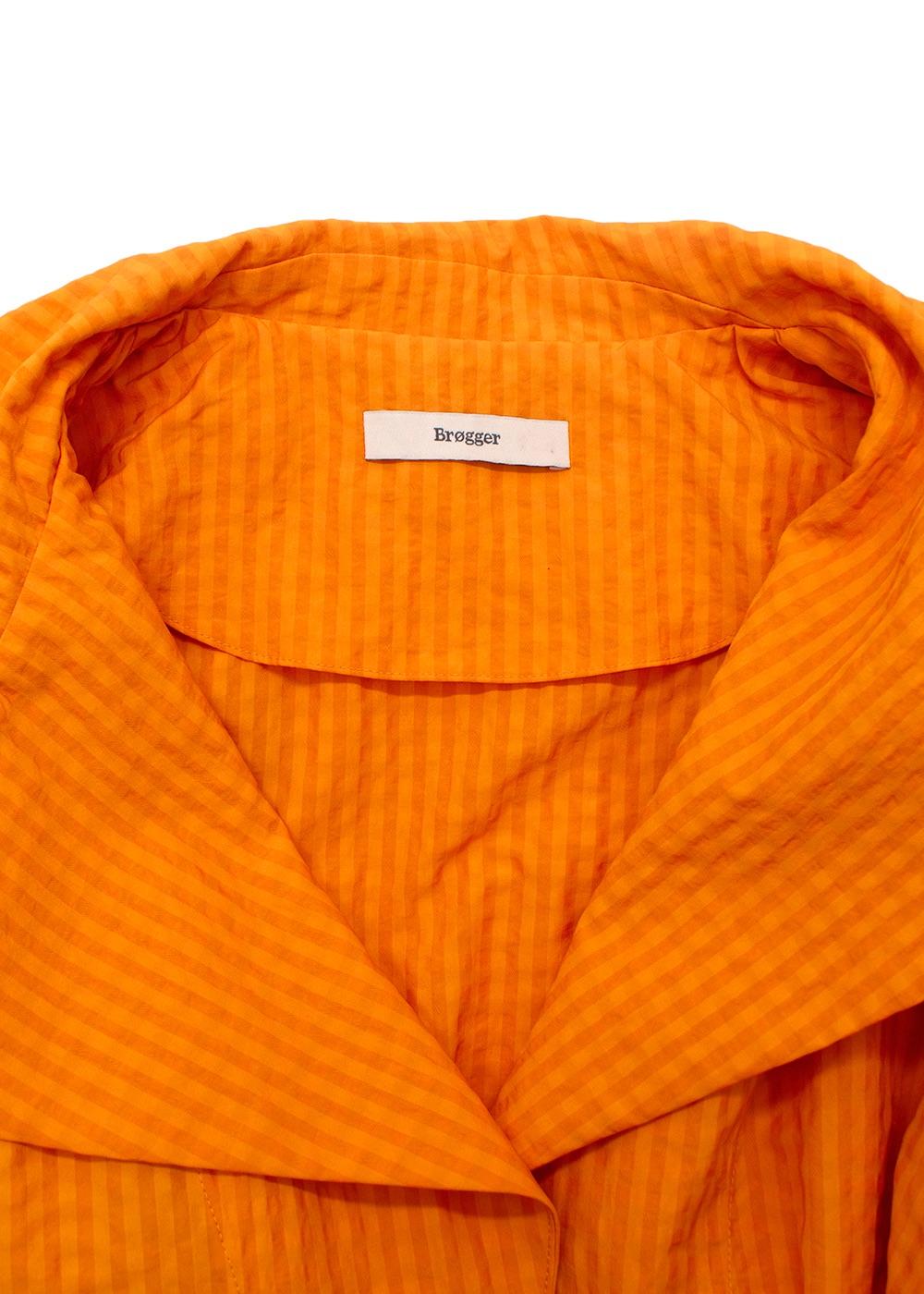 Brogger Orange Sienna Gingham Trench Coat