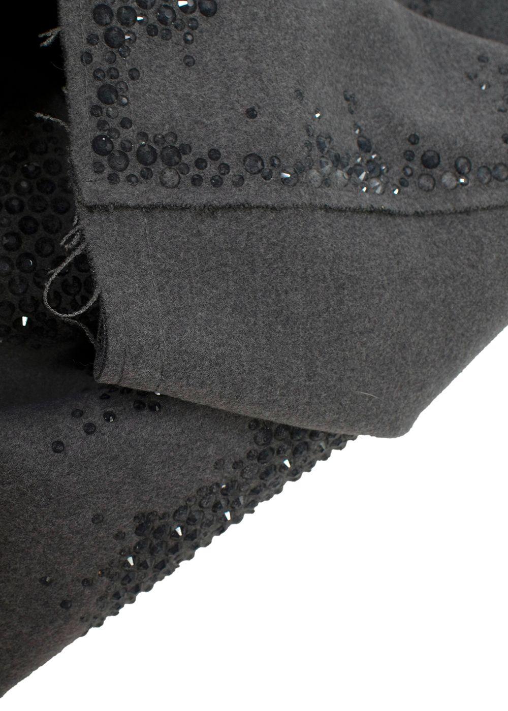 16Arlington grey Haile rhinestone-embellished mini skirt